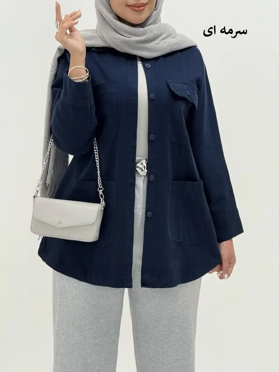 3696-مانتو کتان نیکان ( ایراددار )